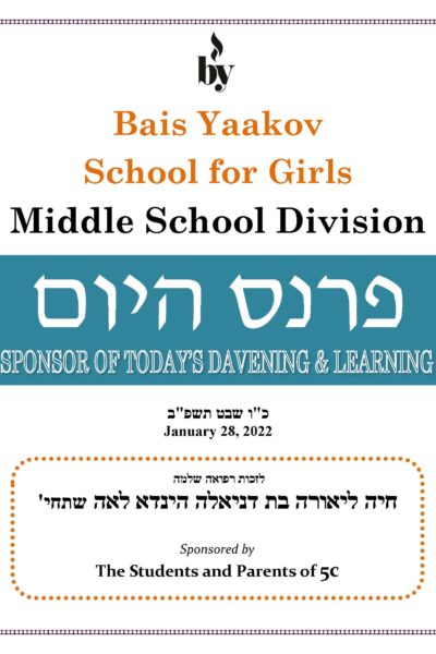 Lzchus Refuah Sheleimah Chaya Liora bas Daniella Hinda Leah DODL 1_28_2022 Lzchus Refuah Sheleimah Chaya Liora bas Daniella Hinda Leah DODL 1_28_2022